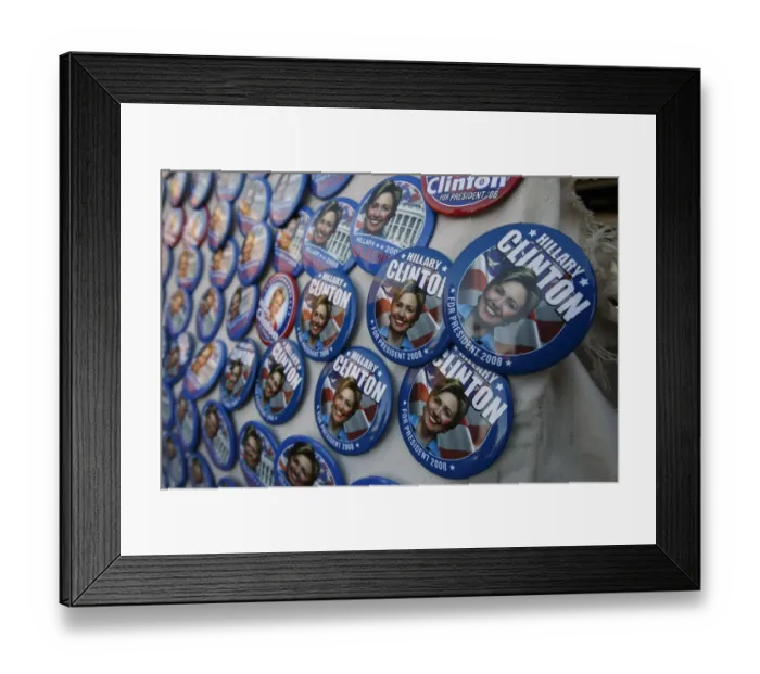 Framed Print : Us-Elections-Clinton