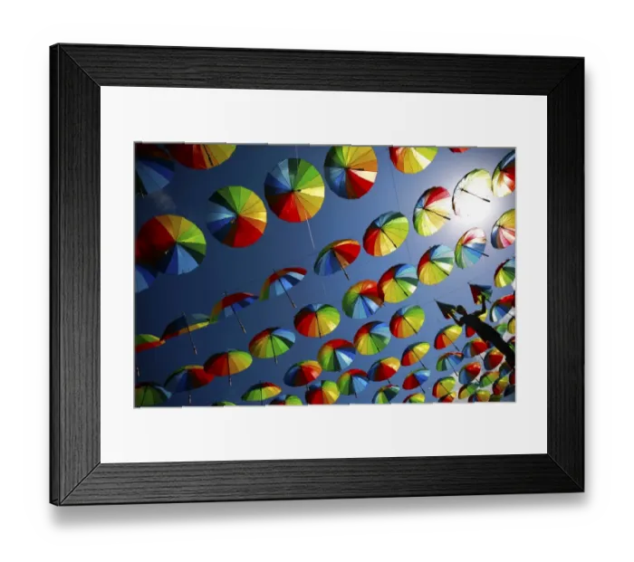 Framed Print : Gaza-Umbrellas