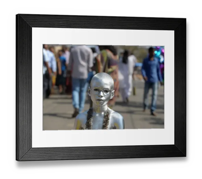 Framed Print : India-Hindu-Silver-Boy