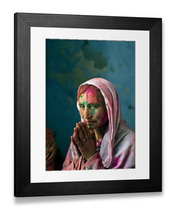 Framed Print : India-Society-Widows-Festival-Holi