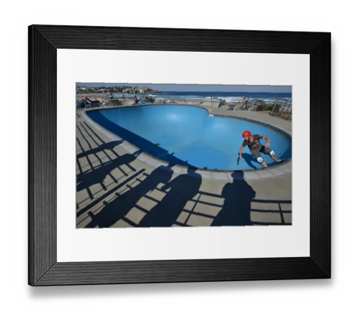 Framed Print : Australia-Lifestyle-Bondi-Skate