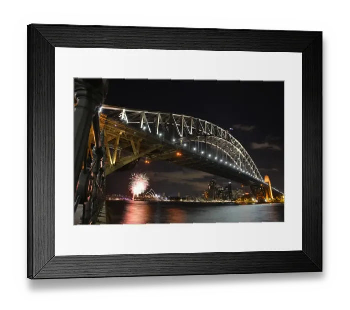 Framed Print : Australia-Sydney-Bridge-Earth Hour