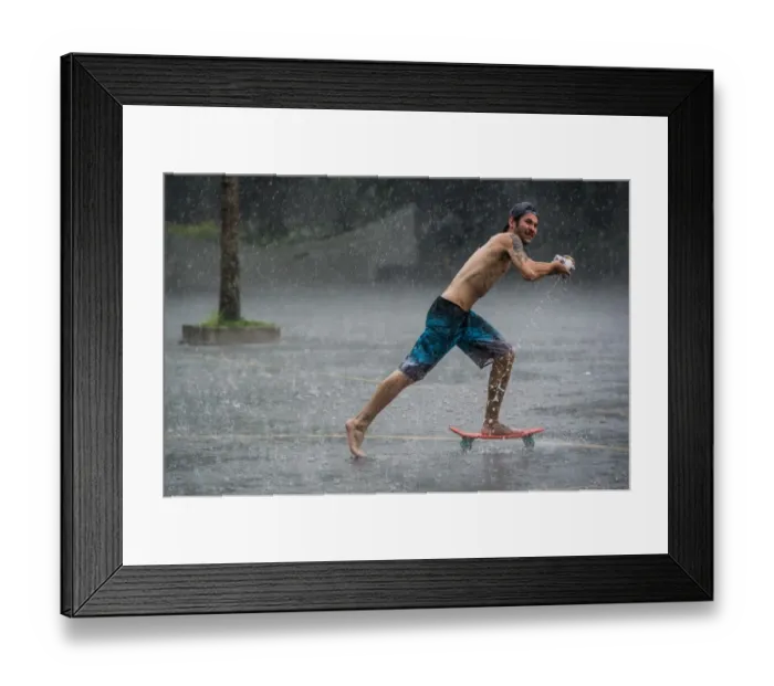 Framed Print : Brazil-Weather-Skateboarding Framed Print : Brazil-Weather-Skateboarding