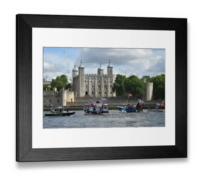 Framed Print : Britain-Tower of London-Boat