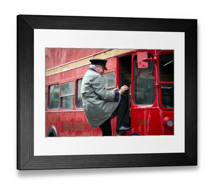 Framed Print : Britain-Transport-Vintage-Bus