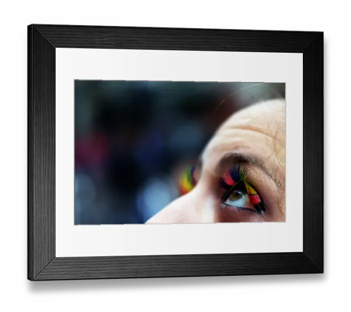 Framed Print : Usa-Pride-Rainbow-Eyelashes-Portrait Framed Print : Usa-Pride-Rainbow-Eyelashes-Portrait