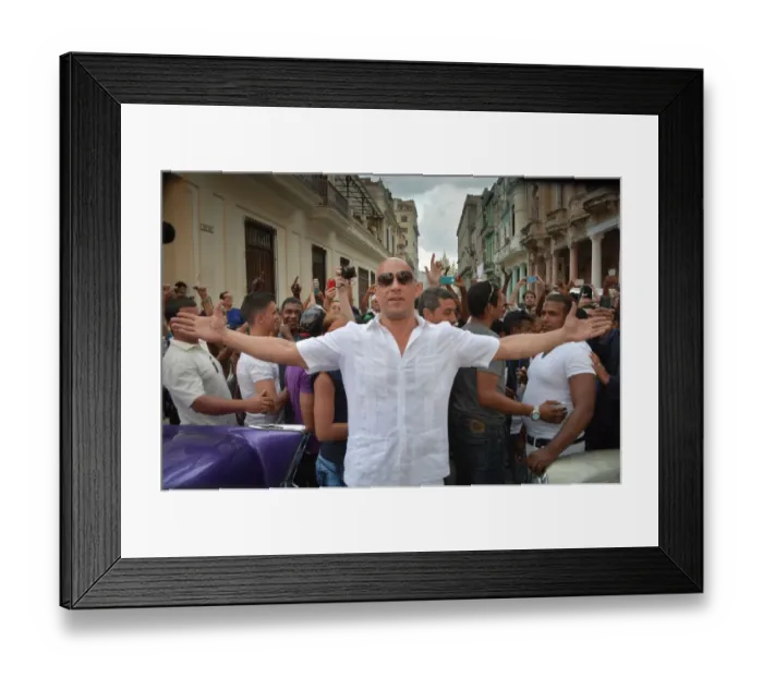 Framed Print : Cuba-Chanel-Vin Diesel Framed Print : Cuba-Chanel-Vin Diesel
