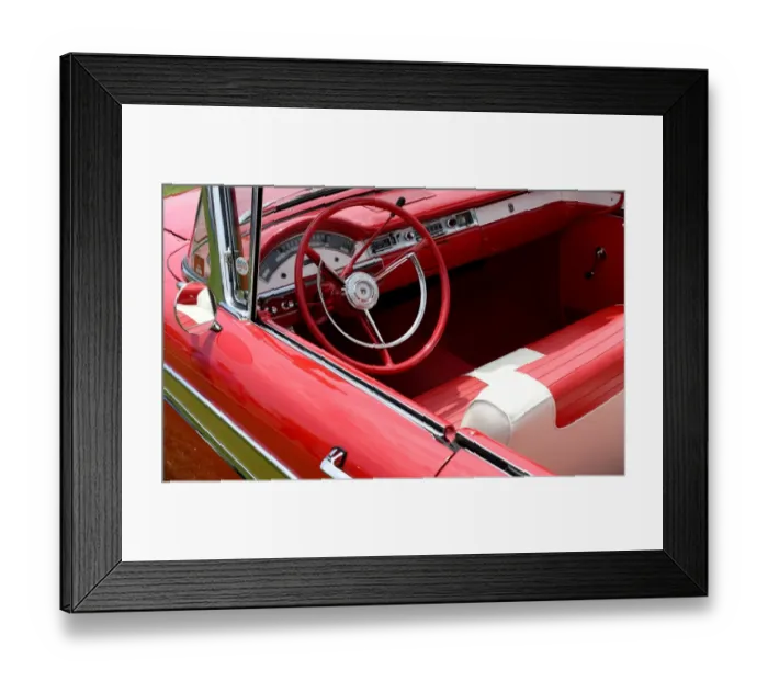 Framed Print : Us-Classic Car - Ford Fairlane 500 - 1957
