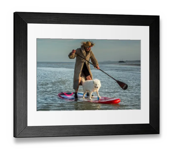 Framed Print : France-Surf-Dog