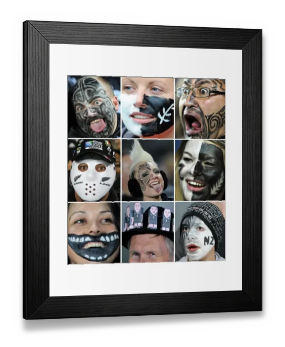 Framed Print : Rugbyu-Wc2011-Nzl-Fra-Fans Framed Print : Rugbyu-Wc2011-Nzl-Fra-Fans