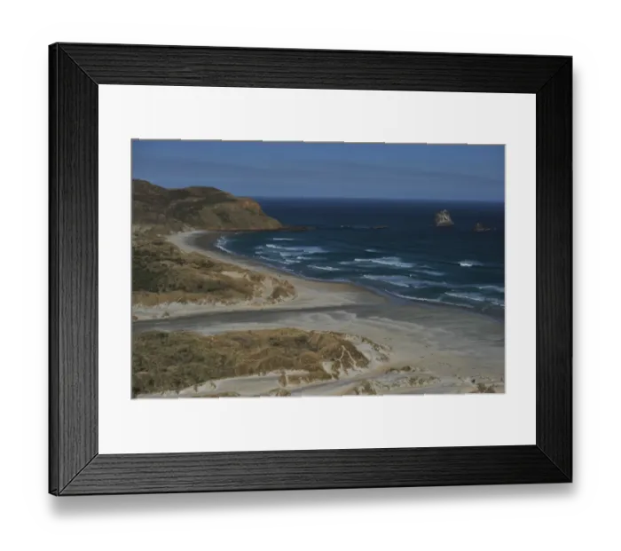 Framed Print : New Zealand-Beach-Feature