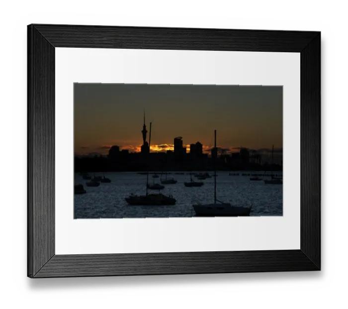 Framed Print : New Zealand-Auckland-Sunset Framed Print : New Zealand-Auckland-Sunset