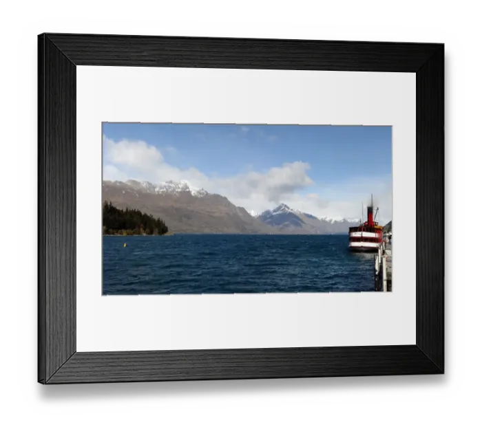 Framed Print : New Zealand-Queenstown-Steam Ship-Earnslaw Framed Print : New Zealand-Queenstown-Steam Ship-Earnslaw