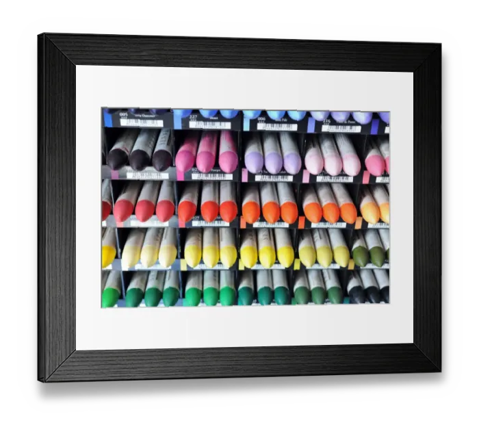 Framed Print : A view of different pastel crayons in a workshop at the Raphael-Isabey-Sennelier Framed Print : A view of different pastel crayons in a workshop at the Raphael-Isabey-Sennelier