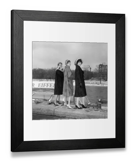 Framed Print : France-Fashion-Fur Framed Print : France-Fashion-Fur