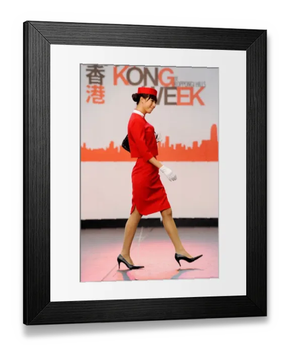 Framed Print : Japan-Hkg-Cathay Pacific-Uniforms Framed Print : Japan-Hkg-Cathay Pacific-Uniforms