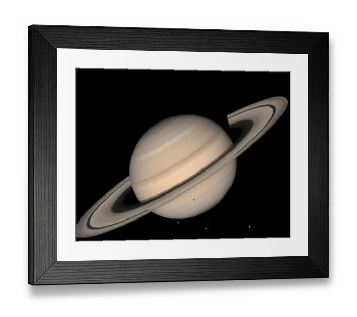 Framed Print : Psace-Saturn-Moons