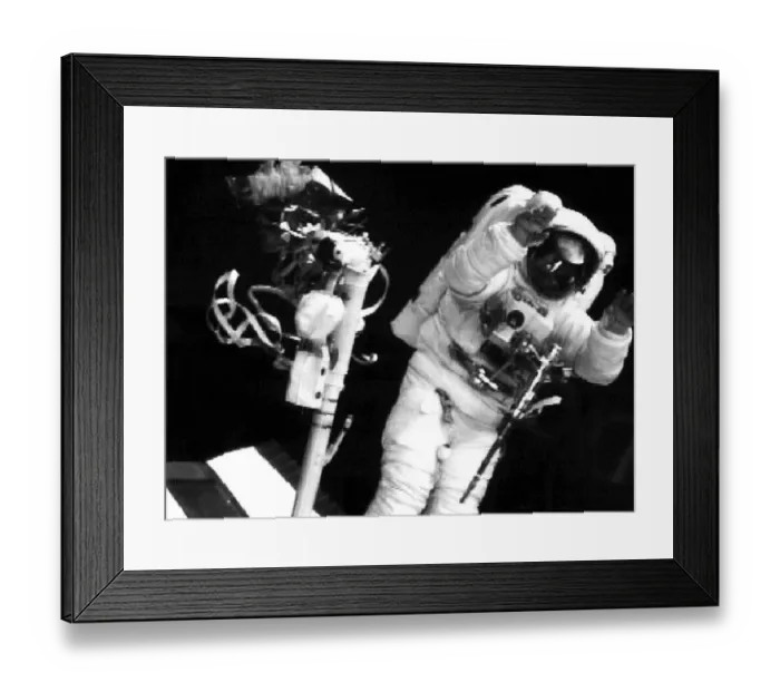 Framed Print : Us-Astronaut Waves from Spac