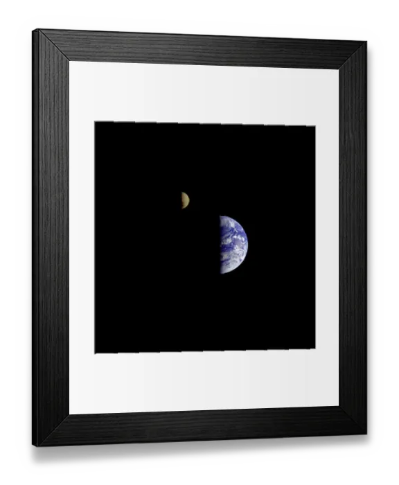 Framed Print : Us-Space-Earth-Moon Framed Print : Us-Space-Earth-Moon