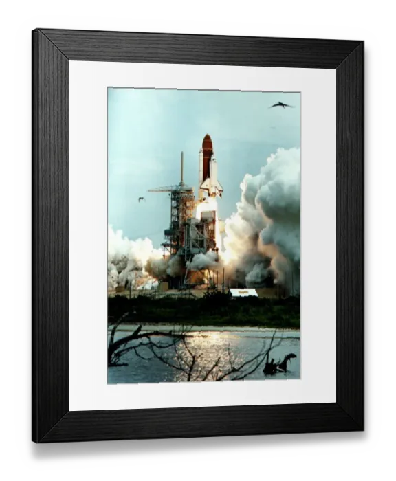 Framed Print : Us-Shuttle Lift-Off
