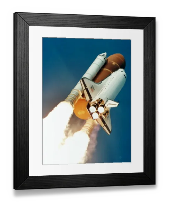 Framed Print : Us-Discovery Lifts-Off