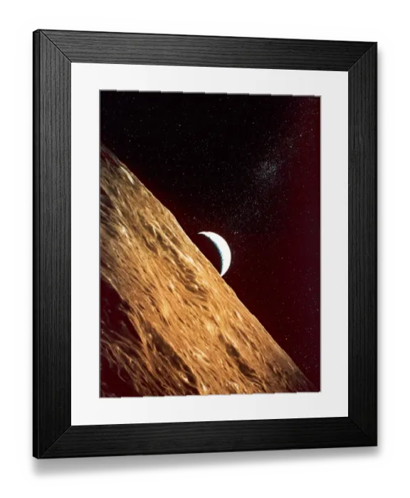 Framed Print : Moon-Earth-Apollo Xi-1969 Framed Print : Moon-Earth-Apollo Xi-1969