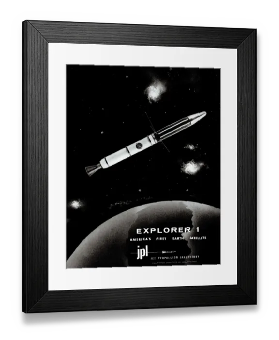Framed Print : Space-Race-Juno I-Explorer 1