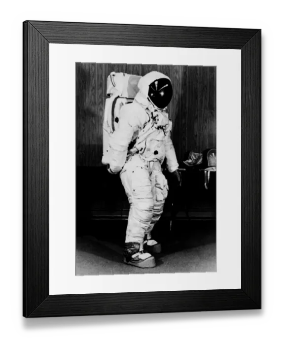 Framed Print : Moon-Apollo Xi-Astronaut Suit