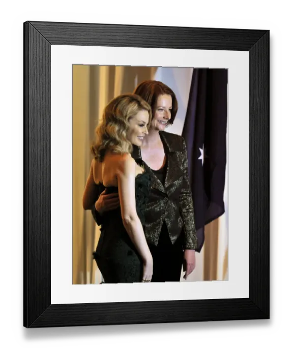 Framed Print : Australia-Diplomacy-Minogue-Gillard