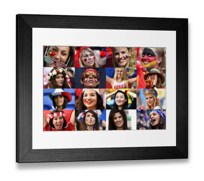 Framed Print : Fbl-Euro-2016-Fans-Combo