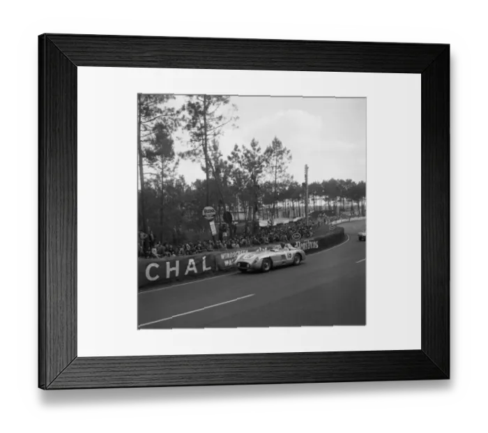 Framed Print : 24 HOURS-LE MANS-1955-FANGIO