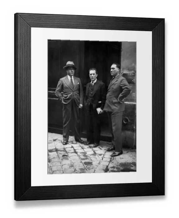 Framed Print : French Aviators Dieudonne Costes and Maurice Bellonte