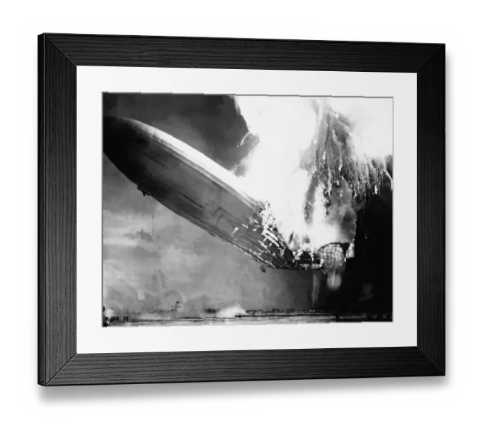 Framed Print : Flying-Zeppelin-Hindenburg Framed Print : Flying-Zeppelin-Hindenburg