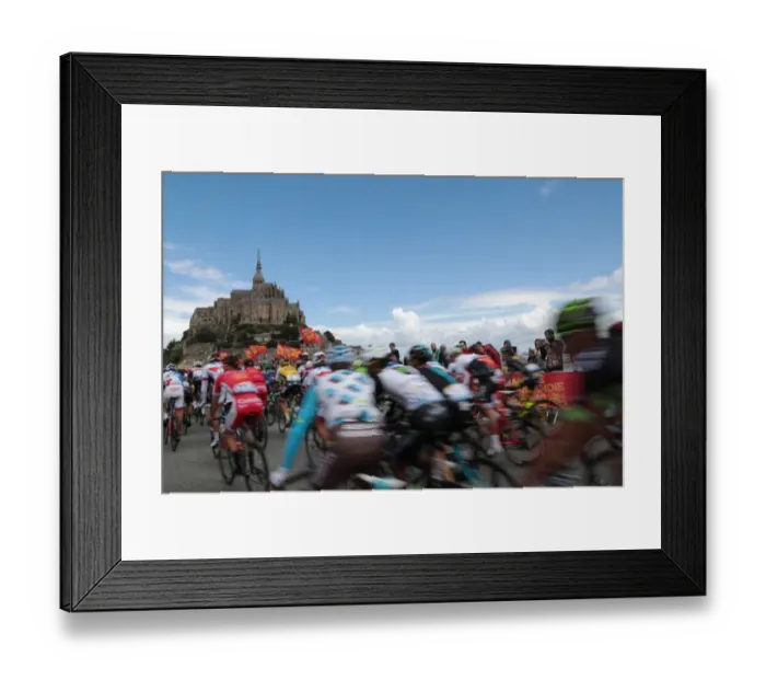 Framed Print : Cycling-Fra-Tdf2016-Pack-Postcard