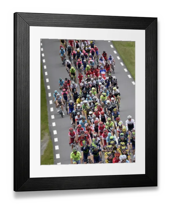 Framed Print : Cycling-Fra-Tdf2016-Departure