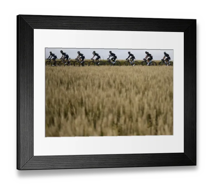Framed Print : Cycling-France-Tdf-Pack-Postcard Framed Print : Cycling-France-Tdf-Pack-Postcard