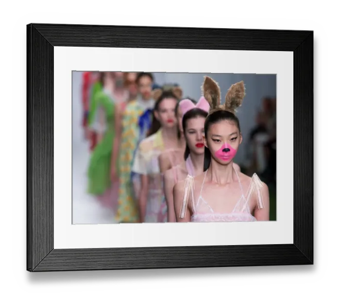 Framed Print : Fashion-Britain-Fashion East