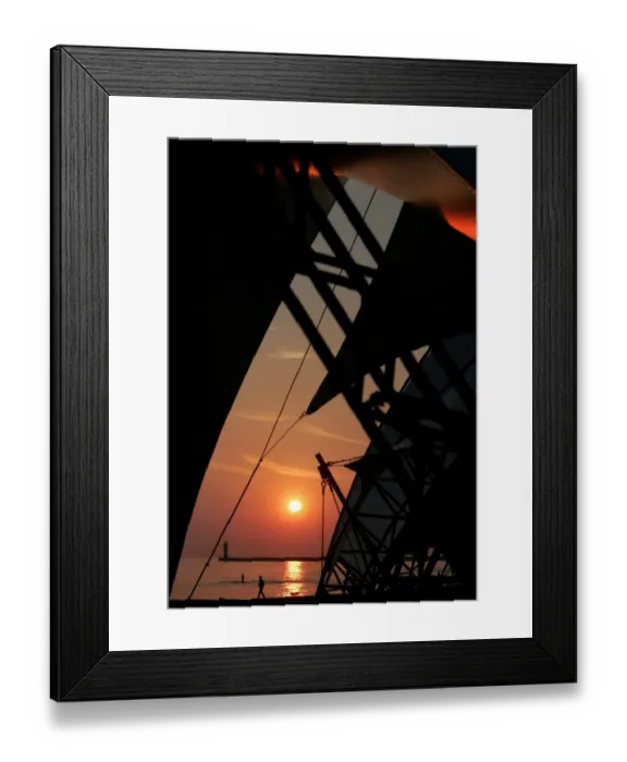 Framed Print : Black Sea Sunset Fishing