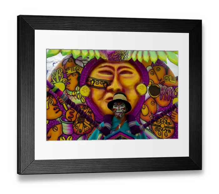 Framed Print : Colombia-Blacks and Whites-Carnival
