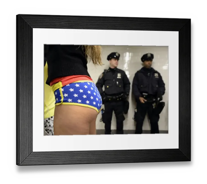 Framed Print : Us-Offbeat-No Pants Framed Print : Us-Offbeat-No Pants