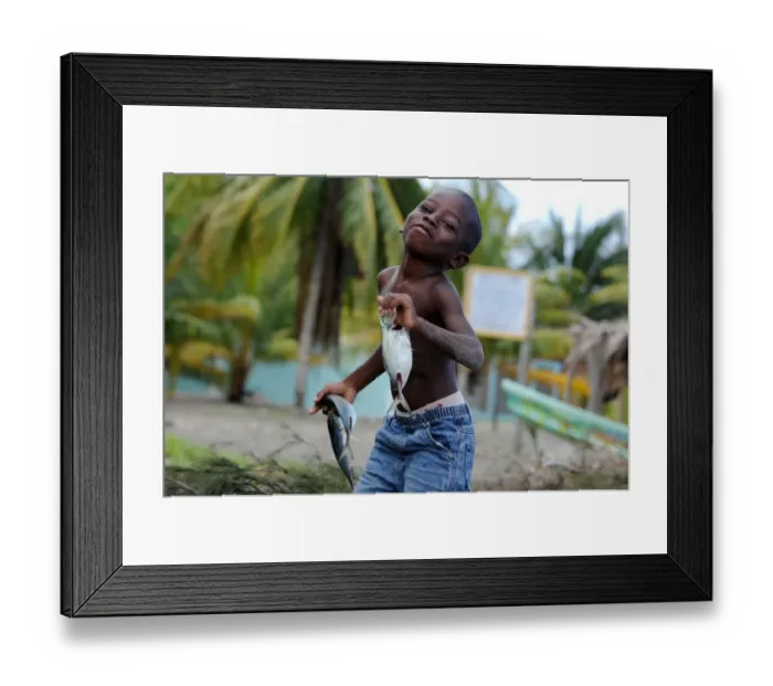 Framed Print : Honduras-Garifuna-Child-Feature Framed Print : Honduras-Garifuna-Child-Feature
