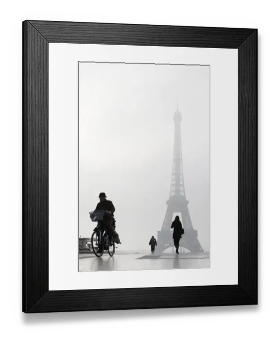 Framed Print : Man Rides a Bicycle Esplanade Du Trocadero Framed Print : Man Rides a Bicycle Esplanade Du Trocadero