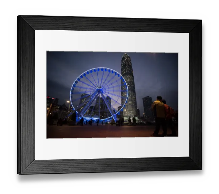 Framed Print : Hong Kong-China-Tourism-Ferris Wheel
