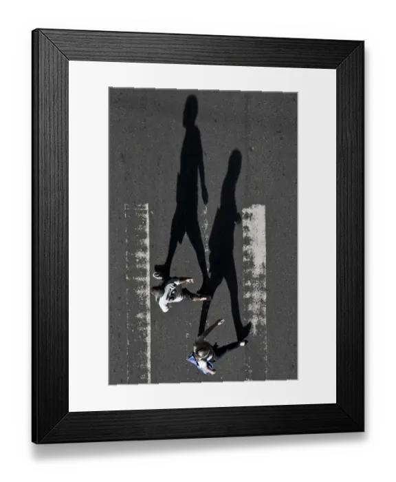 Framed Print : Top View of Pedestrians Crossing Rio Branco Ave Framed Print : Top View of Pedestrians Crossing Rio Branco Ave