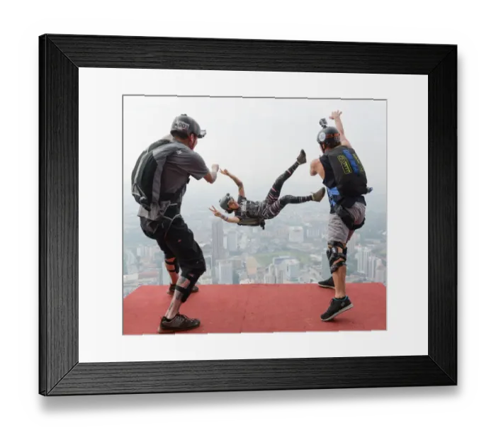 Framed Print : Malaysia-Lifestyle-Basejumping
