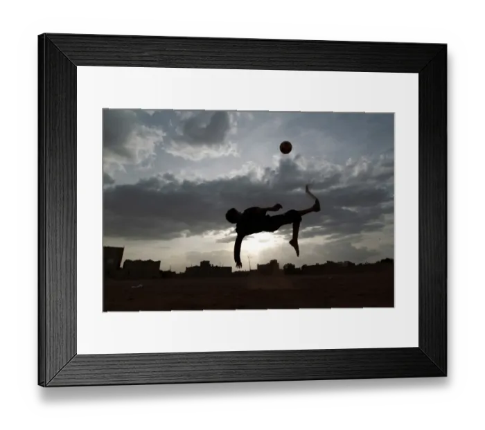 Framed Print : Yemeni Football Match Air Kick