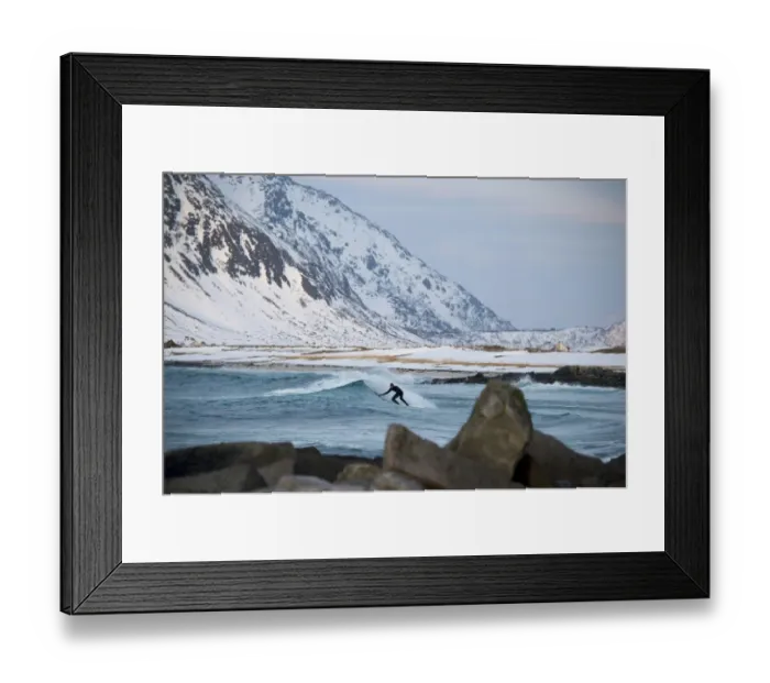 Framed Print : Norway-Extrem-Surfing-Arctic