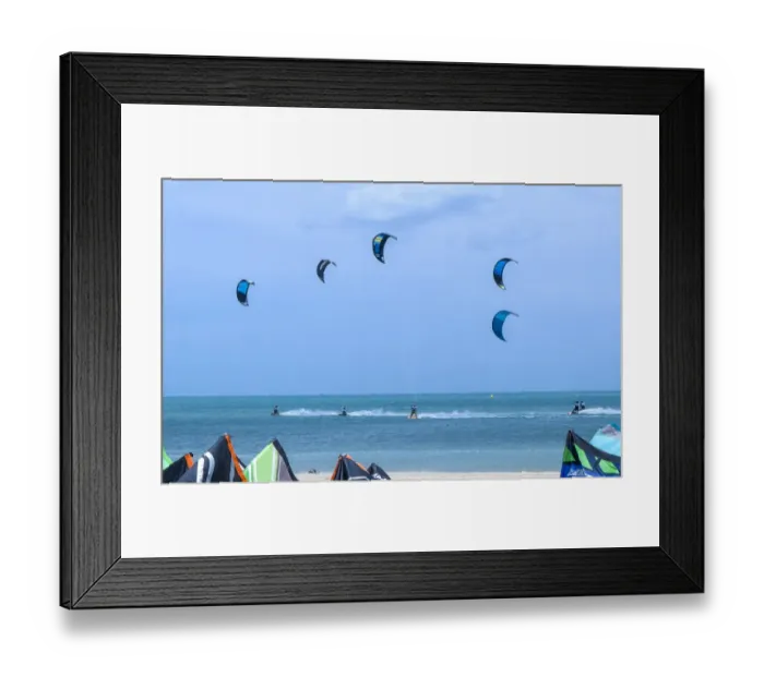 Framed Print : Kitesurfing-Colombia-Indigenous-Wayuu