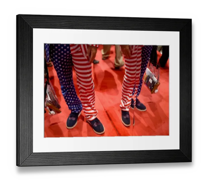 Framed Print : Usa-Stars and Stripes- Reflection