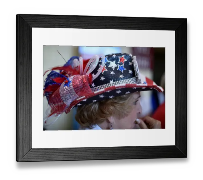 Framed Print : Usa-Stars and Stripes - Hat